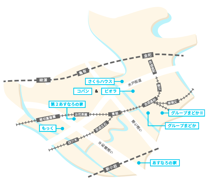 地図から施設を探す