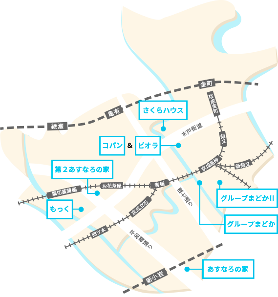 地図から施設を探す